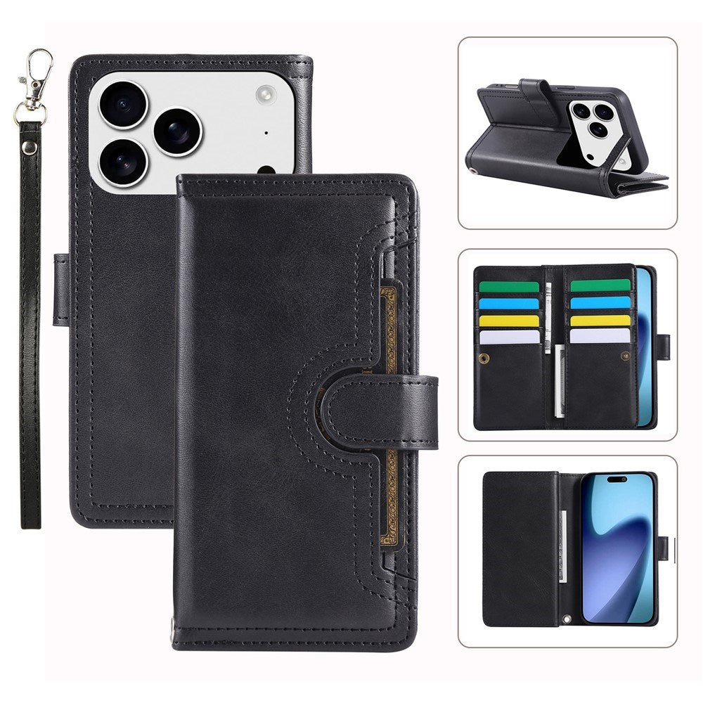 iPhone 18 Pro Max / 17 Pro Max EIDERWOOD Kunstlæder Flip Cover m. Pung - Sort