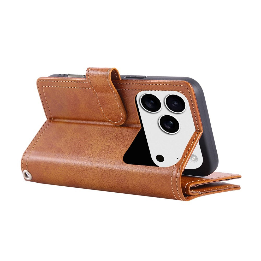 iPhone 18 Pro Max / 17 Pro Max EIDERWOOD Kunstlæder Flip Cover m. Pung - Lysebrun