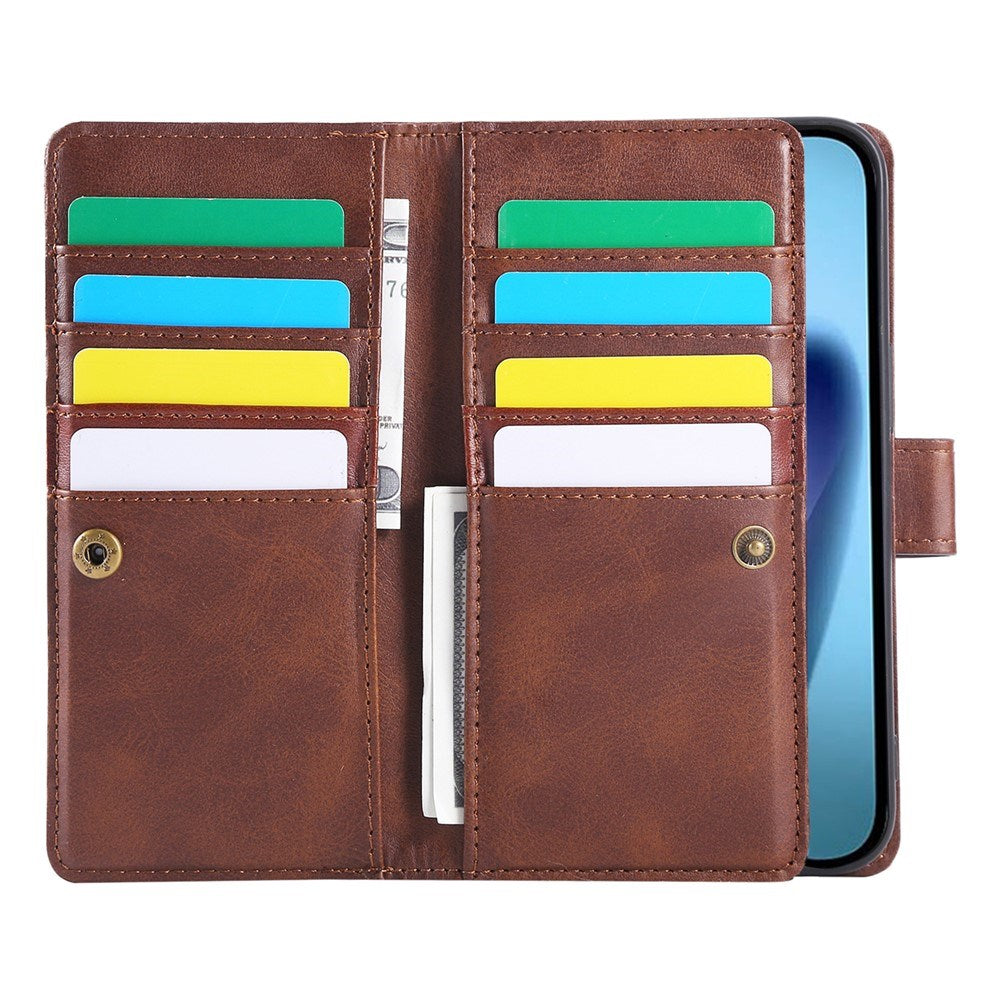 iPhone 18 Pro Max / 17 Pro Max EIDERWOOD Kunstlæder Flip Cover m. Pung - Mørkebrun
