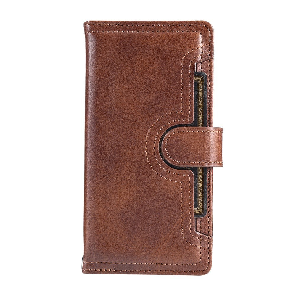 iPhone 18 Pro Max / 17 Pro Max EIDERWOOD Kunstlæder Flip Cover m. Pung - Mørkebrun