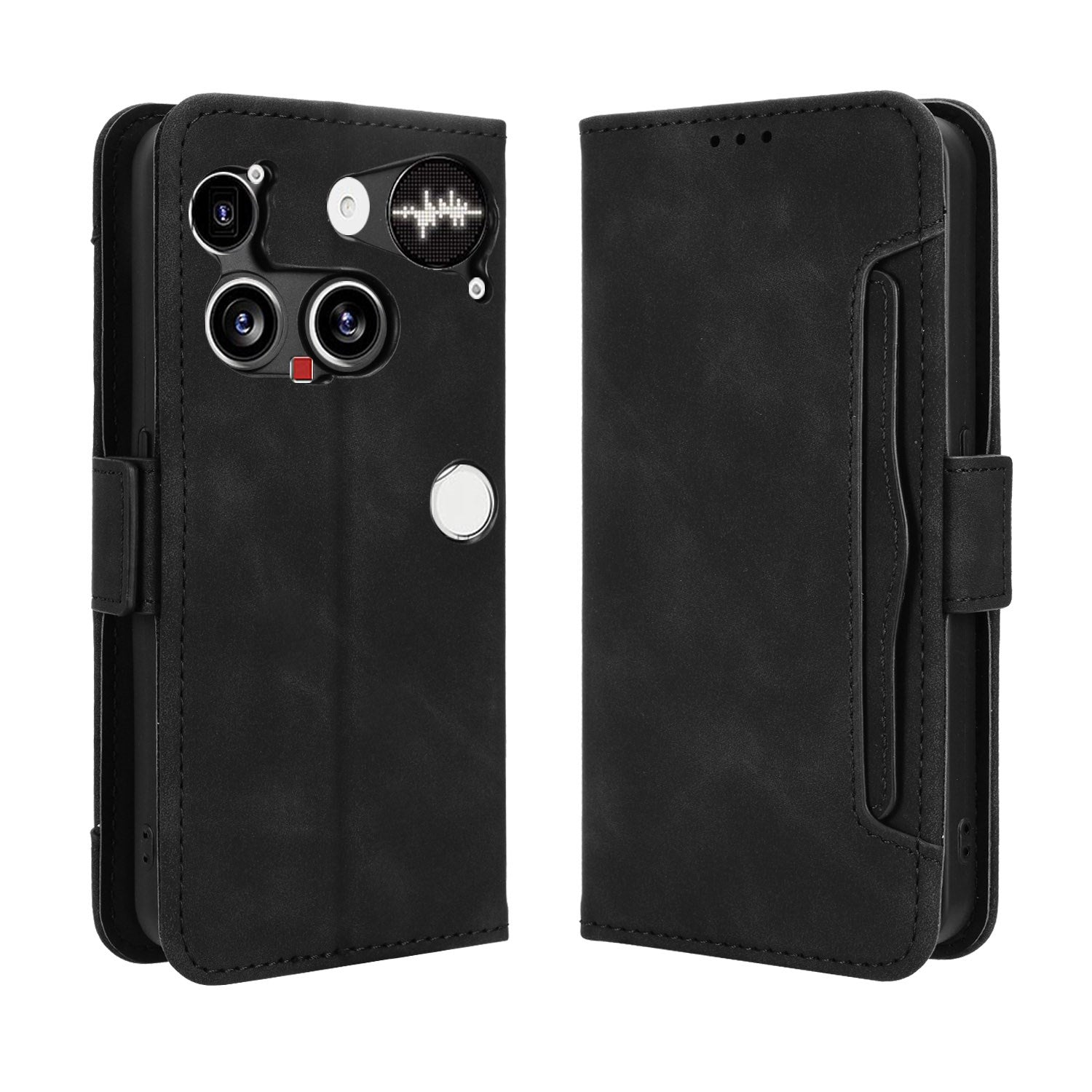Nothing Phone (3) EIDERWOOD Kunstlæder Flip Cover m. Kortholder - Sort
