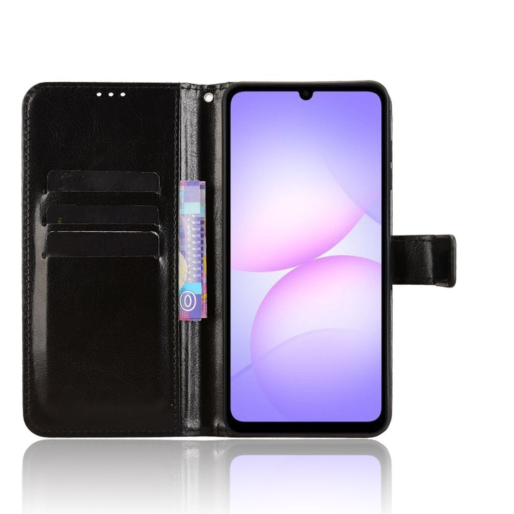 EIDERWOOD Samsung Galaxy A07 Kunstlæder Flip Cover m. Strop - Sort