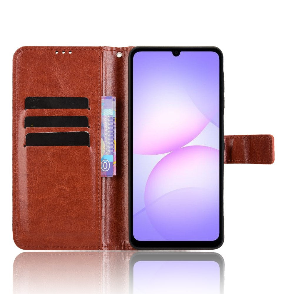 EIDERWOOD Samsung Galaxy A07 Kunstlæder Flip Cover m. Strop - Brun