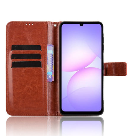 EIDERWOOD Samsung Galaxy A07 Kunstlæder Flip Cover m. Strop - Brun