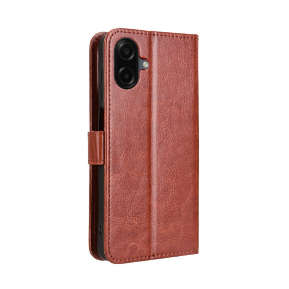 EIDERWOOD Samsung Galaxy A07 Kunstlæder Flip Cover m. Strop - Brun