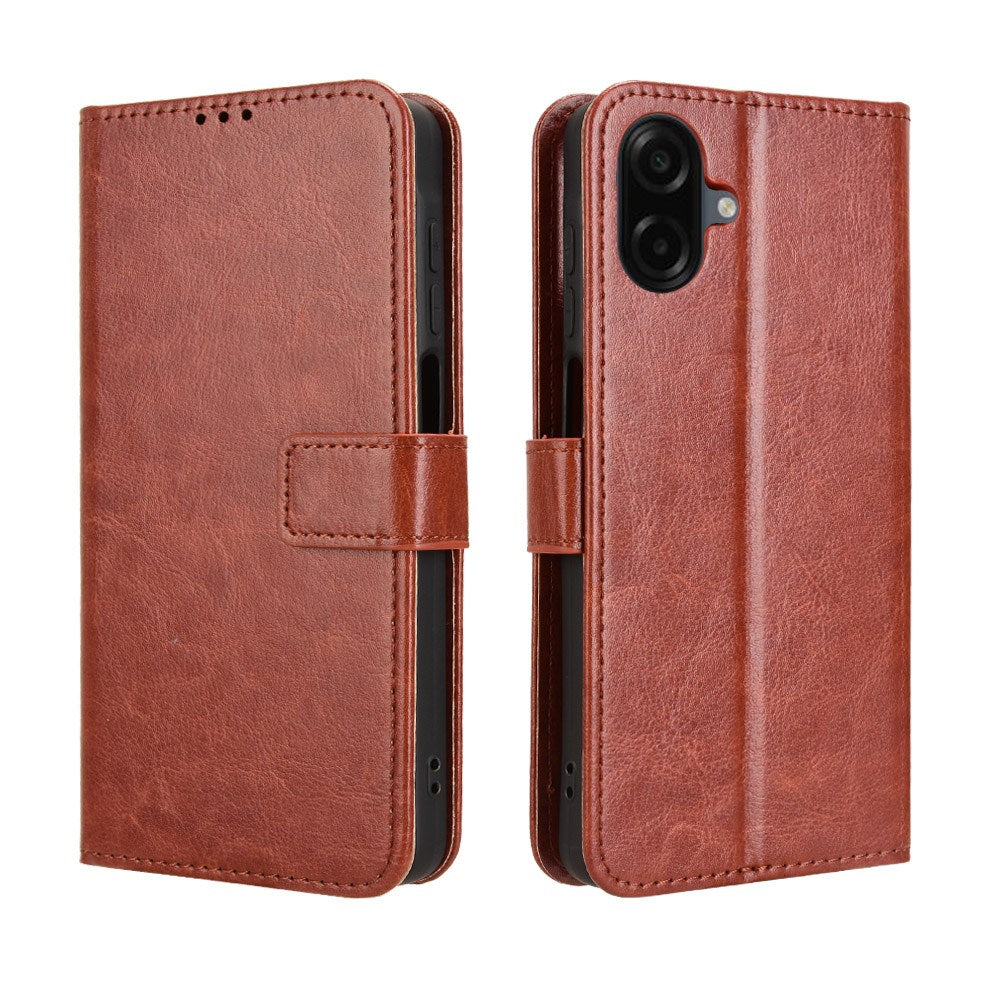 EIDERWOOD Samsung Galaxy A07 Kunstlæder Flip Cover m. Strop - Brun