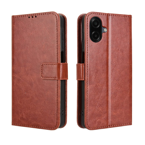 EIDERWOOD Samsung Galaxy A07 Kunstlæder Flip Cover m. Strop - Brun