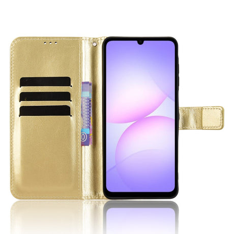 EIDERWOOD Samsung Galaxy A07 Kunstlæder Flip Cover m. Strop - Guld