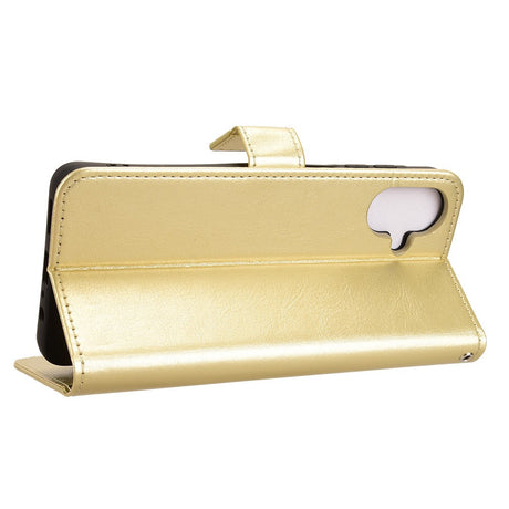 EIDERWOOD Samsung Galaxy A07 Kunstlæder Flip Cover m. Strop - Guld