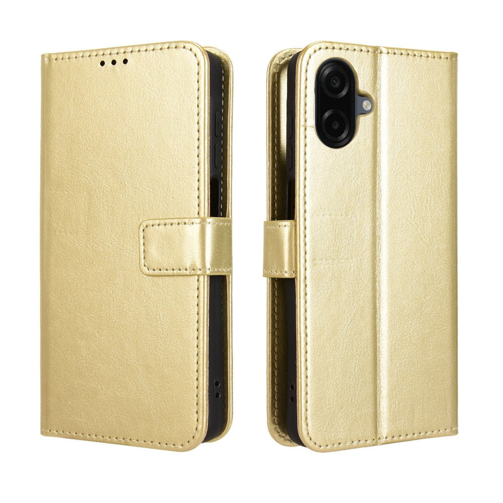 EIDERWOOD Samsung Galaxy A07 Kunstlæder Flip Cover m. Strop - Guld
