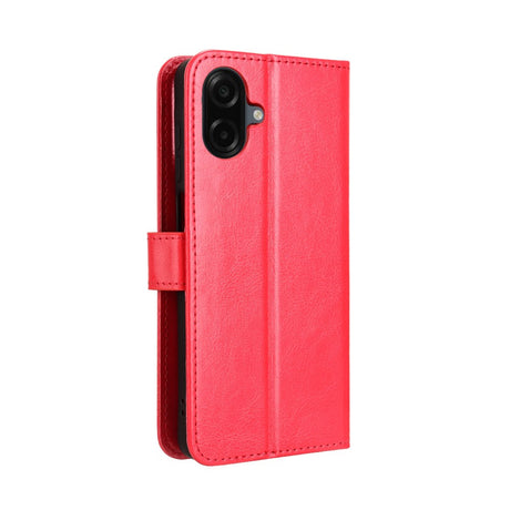 EIDERWOOD Samsung Galaxy A07 Kunstlæder Flip Cover m. Strop - Rød