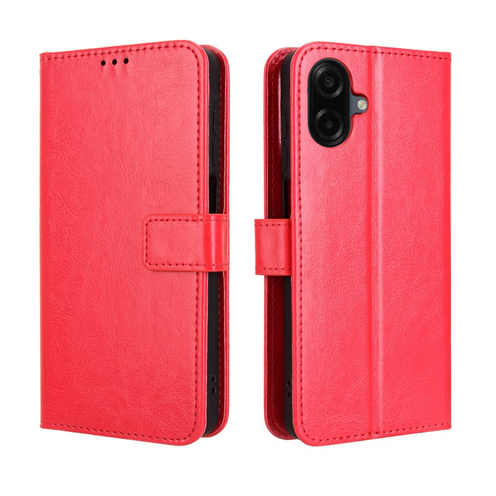 EIDERWOOD Samsung Galaxy A07 Kunstlæder Flip Cover m. Strop - Rød