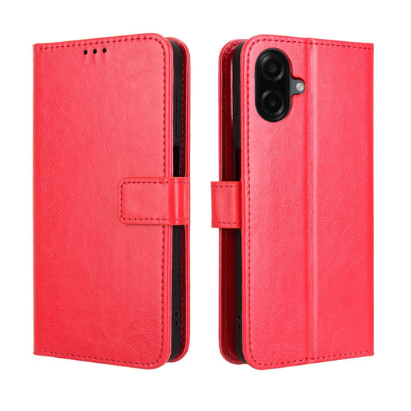 EIDERWOOD Samsung Galaxy A07 Kunstlæder Flip Cover m. Strop - Rød