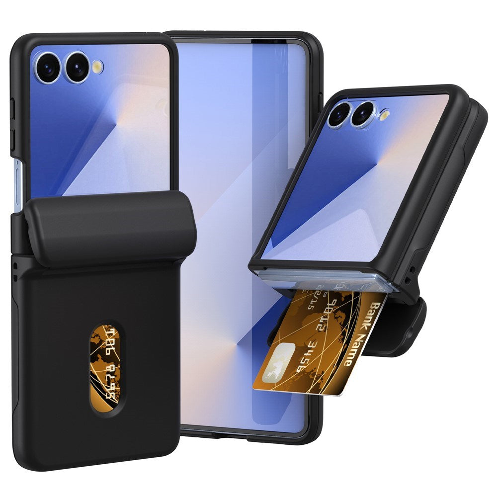 EIDERWOOD Samsung Galaxy Z Flip7 FE / Flip6 Hårdt Plastik Cover m. Kortholder - Sort
