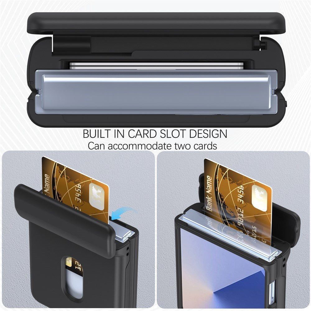 EIDERWOOD Samsung Galaxy Z Flip7 FE / Flip6 Hårdt Plastik Cover m. Kortholder - Sort