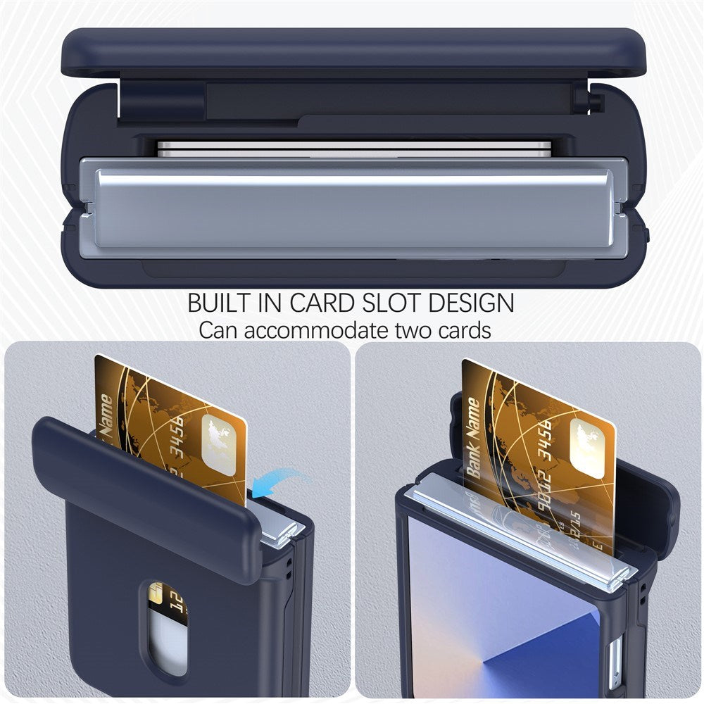 EIDERWOOD Samsung Galaxy Z Flip7 FE / Flip6 Hårdt Plastik Cover m. Kortholder - Blå