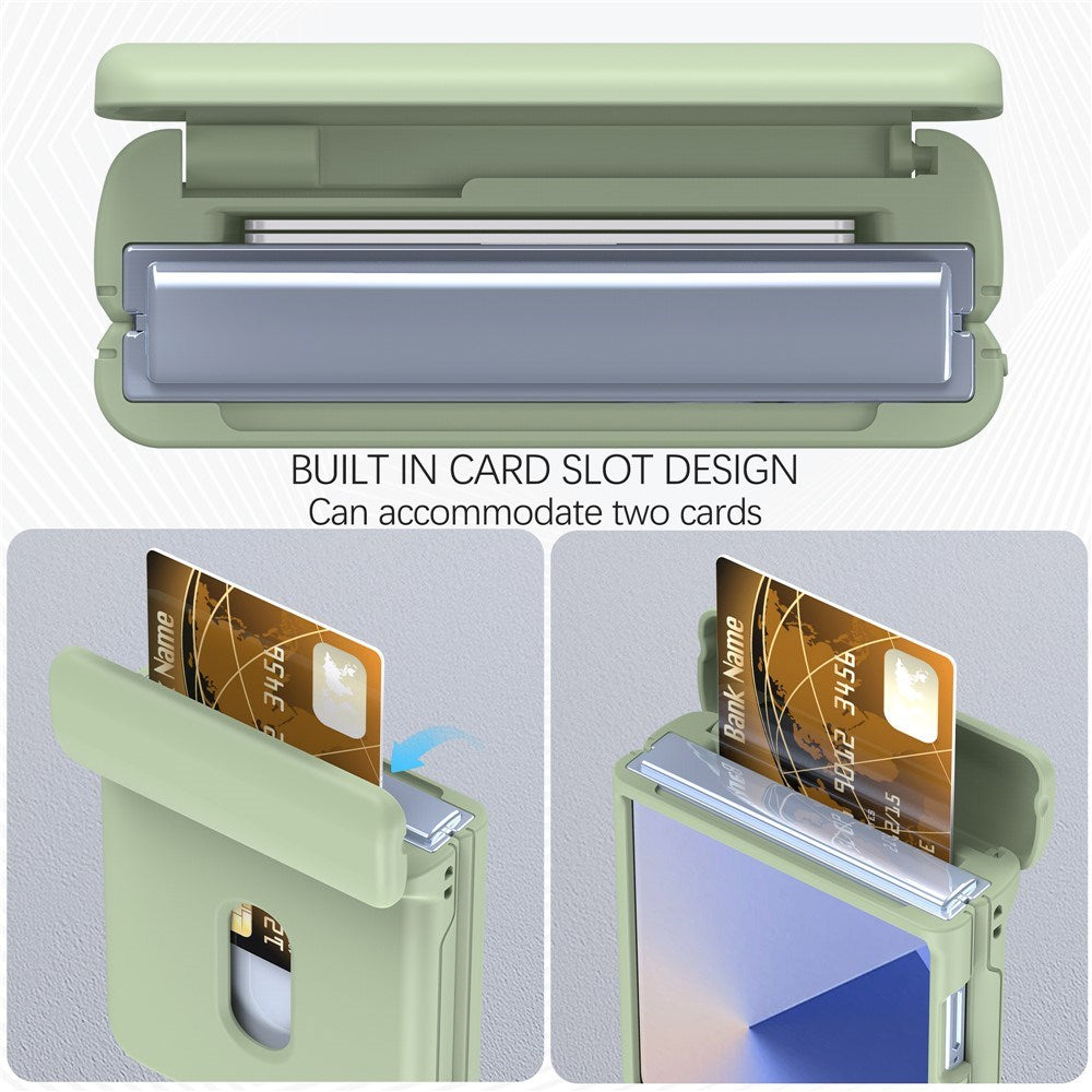 EIDERWOOD Samsung Galaxy Z Flip7 FE / Flip6 Hårdt Plastik Cover m. Kortholder - Grøn