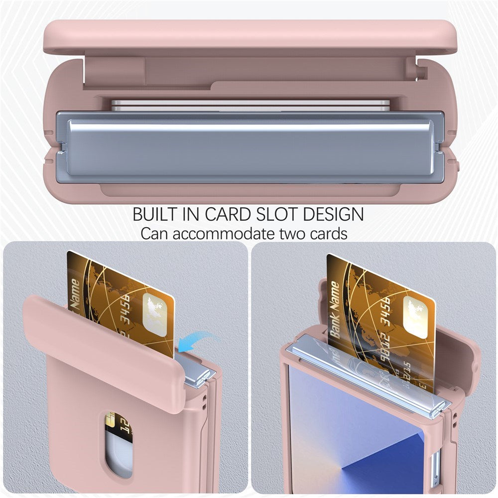 EIDERWOOD Samsung Galaxy Z Flip7 FE / Flip6 Hårdt Plastik Cover m. Kortholder - Lyserød