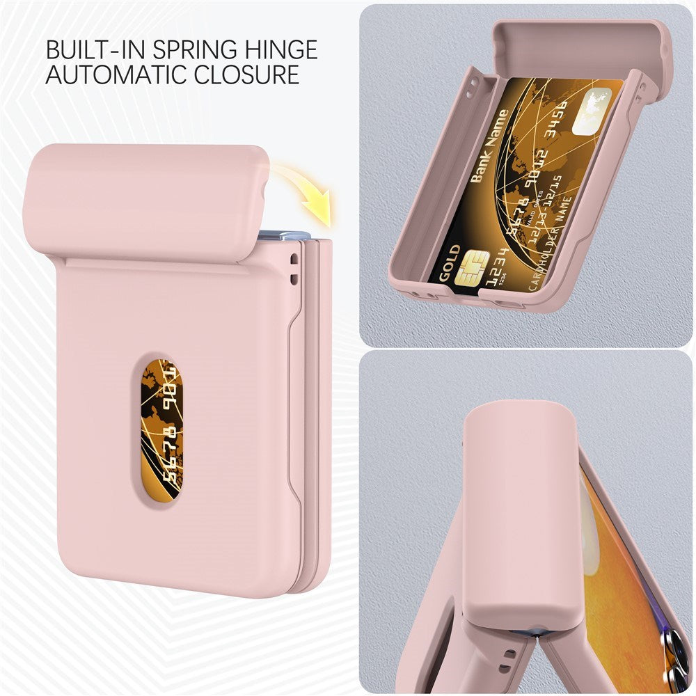 EIDERWOOD Samsung Galaxy Z Flip7 FE / Flip6 Hårdt Plastik Cover m. Kortholder - Lyserød
