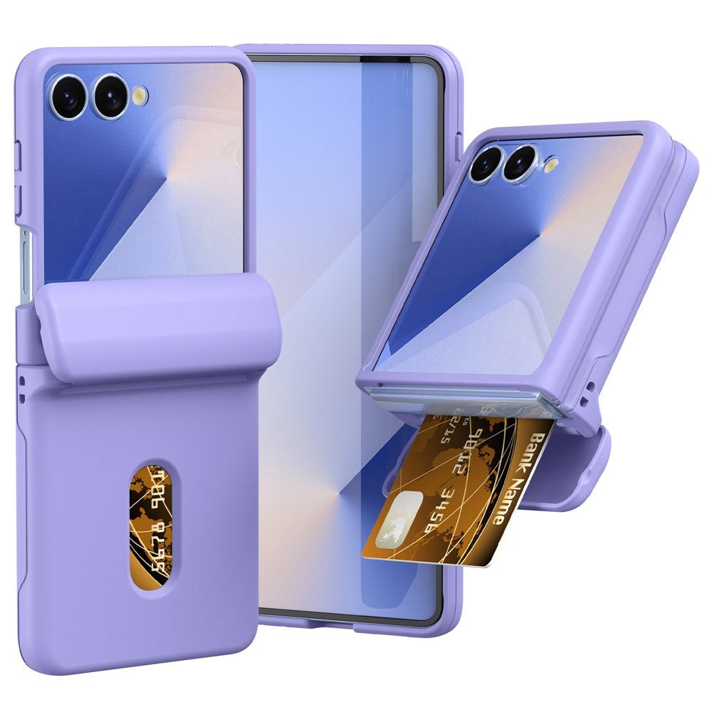 EIDERWOOD Samsung Galaxy Z Flip7 FE / Flip6 Hårdt Plastik Cover m. Kortholder - Lilla