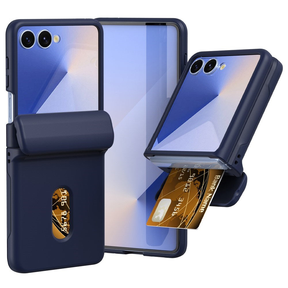 EIDERWOOD Samsung Galaxy Z Flip7 Hårdt Plastik Cover m. Kortholder - Mørkeblå