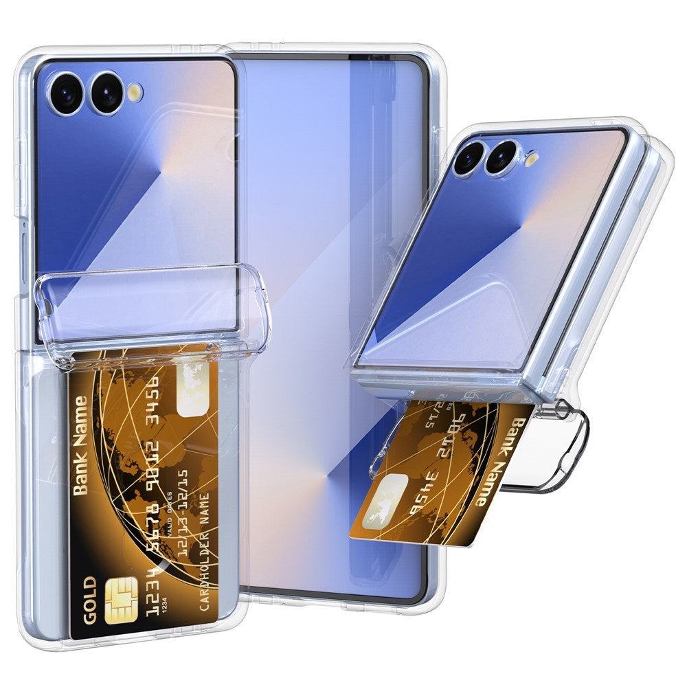 EIDERWOOD Samsung Galaxy Z Flip7 Hårdt Plastik Cover m. Kortholder - Gennemsigtig