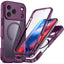 iPhone 18 Pro / 17 Pro Hybrid Plast Cover m. Indbygget Skærmbeskyttelse - MagSafe Kompatibel - Gennemsigtig / Lilla