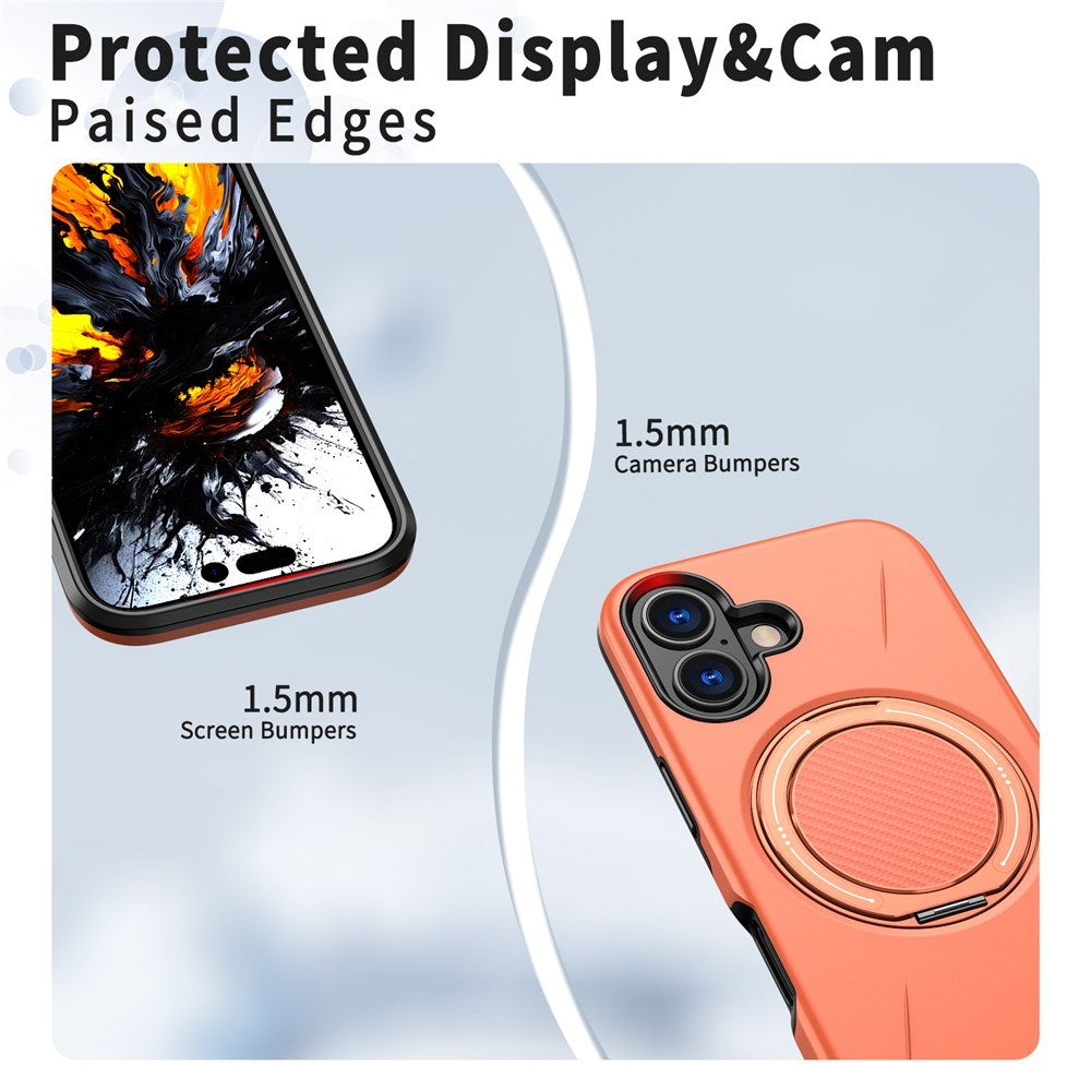 EIDERWOOD iPhone 17 Cover m. Roterende Kickstand - Orange