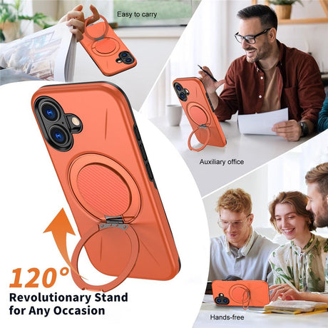 EIDERWOOD iPhone 17 Cover m. Roterende Kickstand - Orange