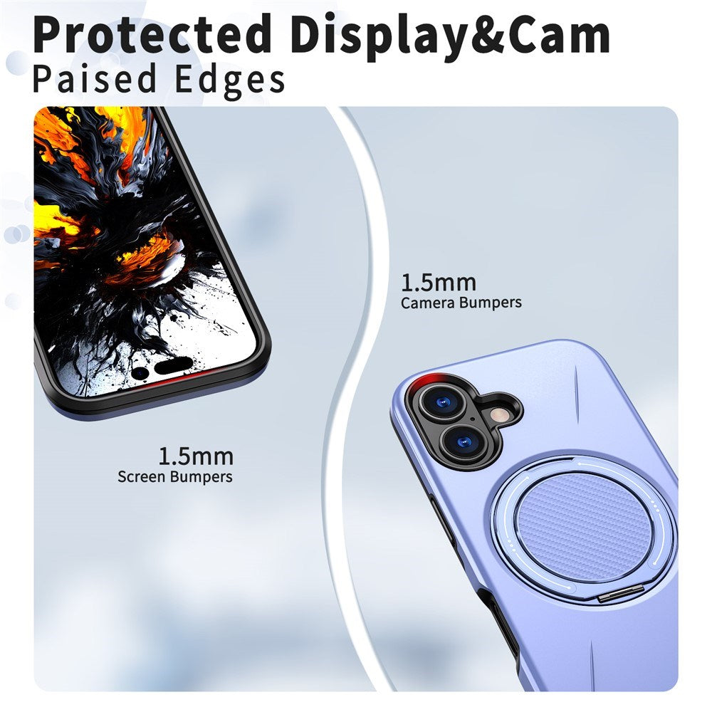 EIDERWOOD iPhone 17 Cover m. Roterende Kickstand - Lilla