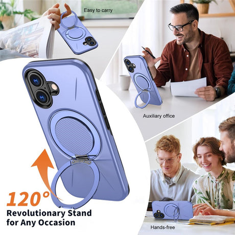 EIDERWOOD iPhone 17 Cover m. Roterende Kickstand - Lilla