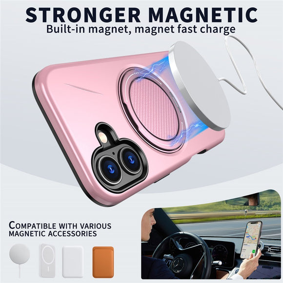 EIDERWOOD iPhone 17 Cover m. Roterende Kickstand - Lyserød