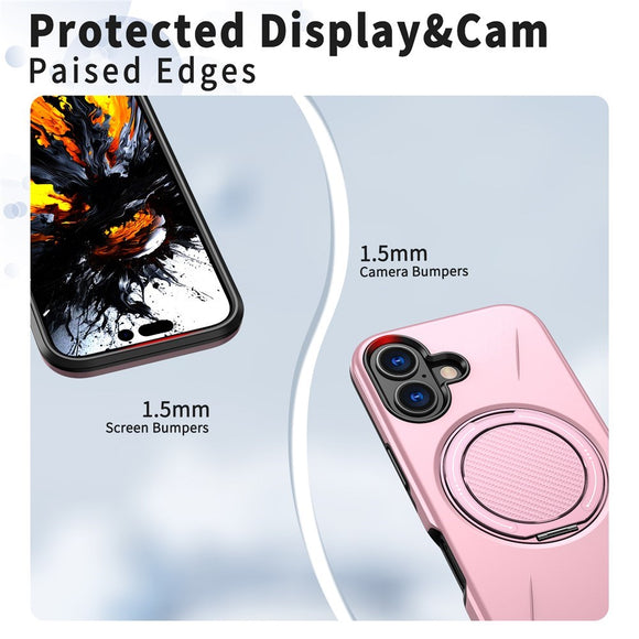 EIDERWOOD iPhone 17 Cover m. Roterende Kickstand - Lyserød