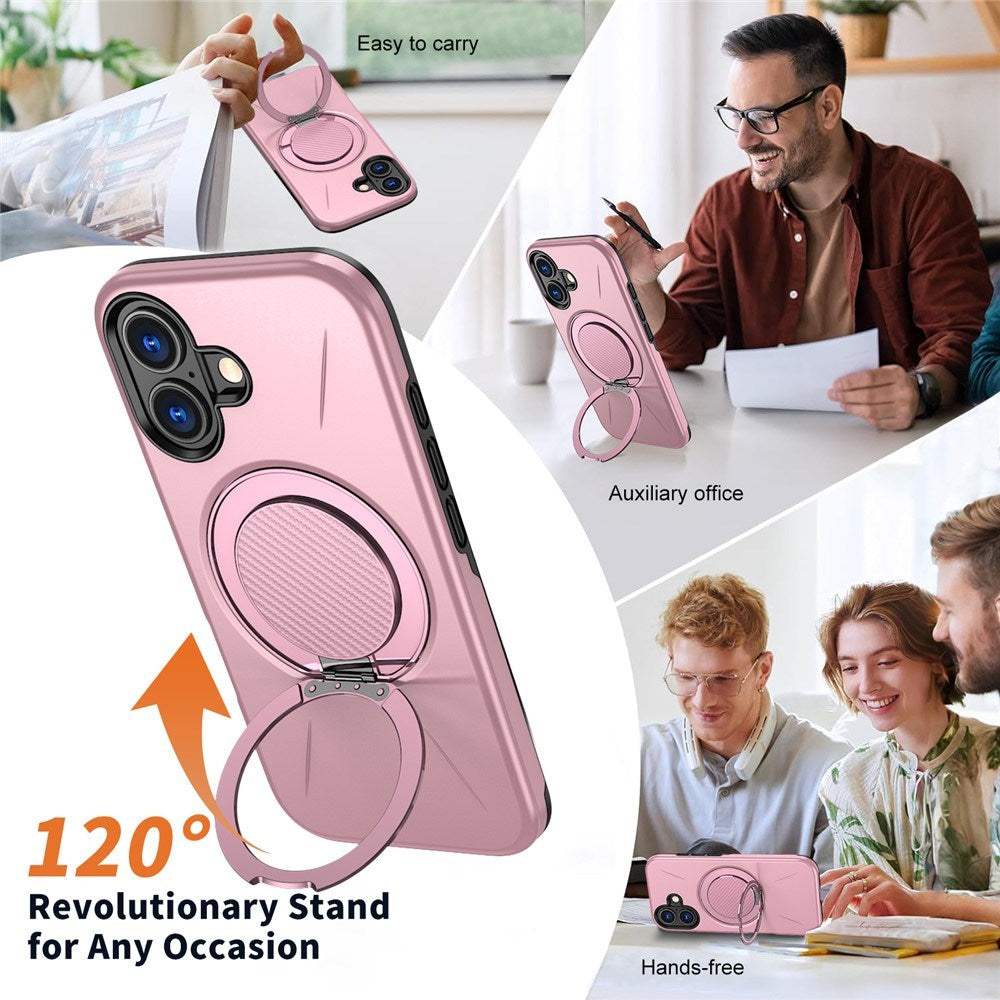 EIDERWOOD iPhone 17 Cover m. Roterende Kickstand - Lyserød