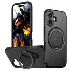 EIDERWOOD iPhone 17 Cover m. Roterende Kickstand - MagSafe Kompatibel - Sort