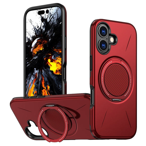 EIDERWOOD iPhone 17 Cover m. Roterende Kickstand - Rød