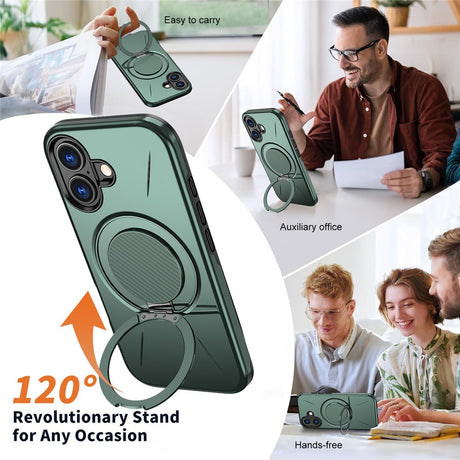 EIDERWOOD iPhone 17 Cover m. Roterende Kickstand - Grøn