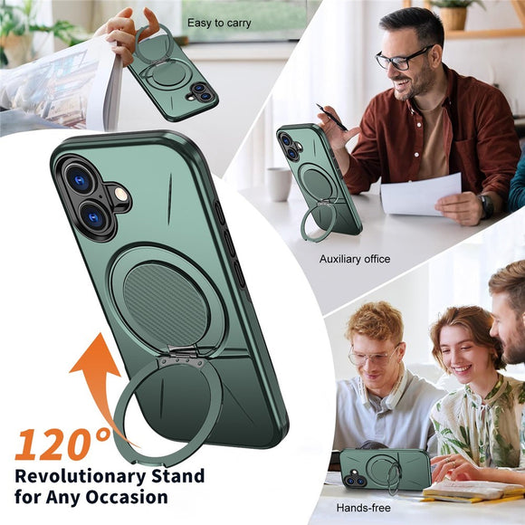 EIDERWOOD iPhone 17 Cover m. Roterende Kickstand - Grøn