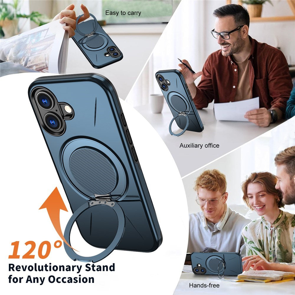 EIDERWOOD iPhone 17 Cover m. Roterende Kickstand - Blå