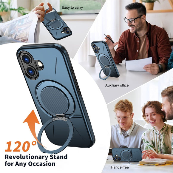 EIDERWOOD iPhone 17 Cover m. Roterende Kickstand - Blå