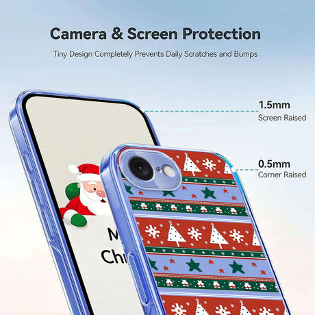 EIDERWOOD iPhone 17e / 16e Fleksibelt Plastik Julecover m. Motiv - Gennemsigtig / Mønster