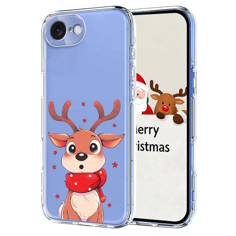 EIDERWOOD iPhone 17e / 16e Fleksibelt Plastik Julecover m. Motiv - Gennemsigtig / Rensdyr