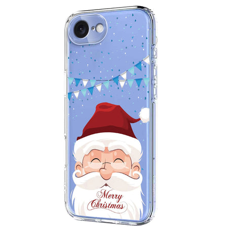 EIDERWOOD iPhone 17e / 16e Fleksibelt Plastik Julecover m. Motiv - Gennemsigtig / Julemanden