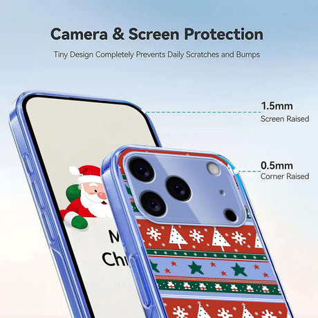 EIDERWOOD iPhone 17 Pro Max Fleksibelt Plastik Julecover m. Motiv - Gennemsigtig / Mønster