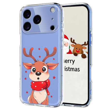 EIDERWOOD iPhone 17 Pro Max Fleksibelt Plastik Julecover m. Motiv - Gennemsigtig / Rensdyr