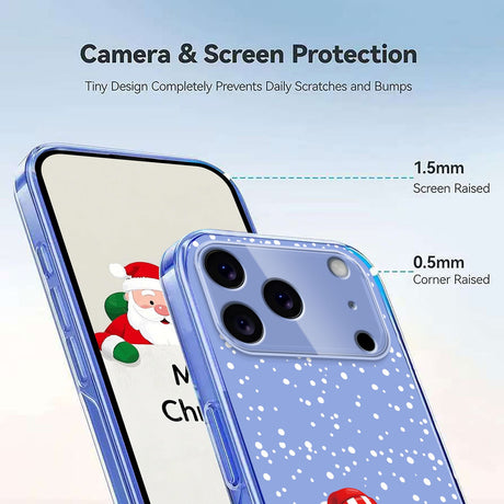 EIDERWOOD iPhone 17 Pro Max Fleksibelt Plastik Julecover m. Motiv - Gennemsigtig / Snemand