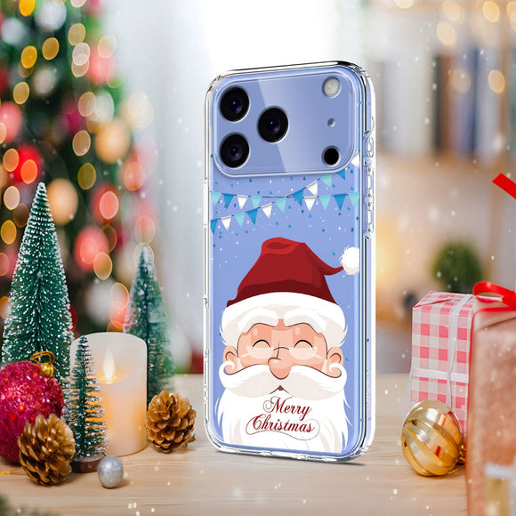 EIDERWOOD iPhone 17 Pro Max Fleksibelt Plastik Julecover m. Motiv - Gennemsigtig / Julemanden
