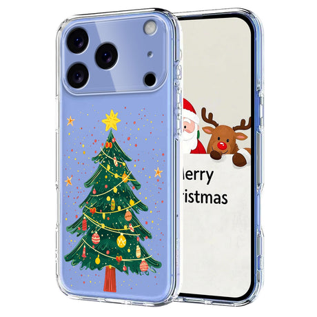 EIDERWOOD iPhone 17 Pro Max Fleksibelt Plastik Julecover m. Motiv - Gennemsigtig / Juletræ