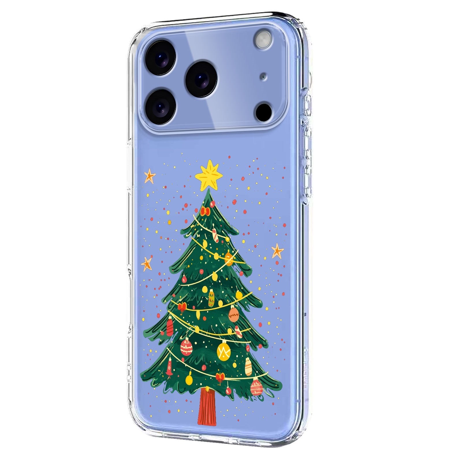 EIDERWOOD iPhone 17 Pro Max Fleksibelt Plastik Julecover m. Motiv - Gennemsigtig / Juletræ