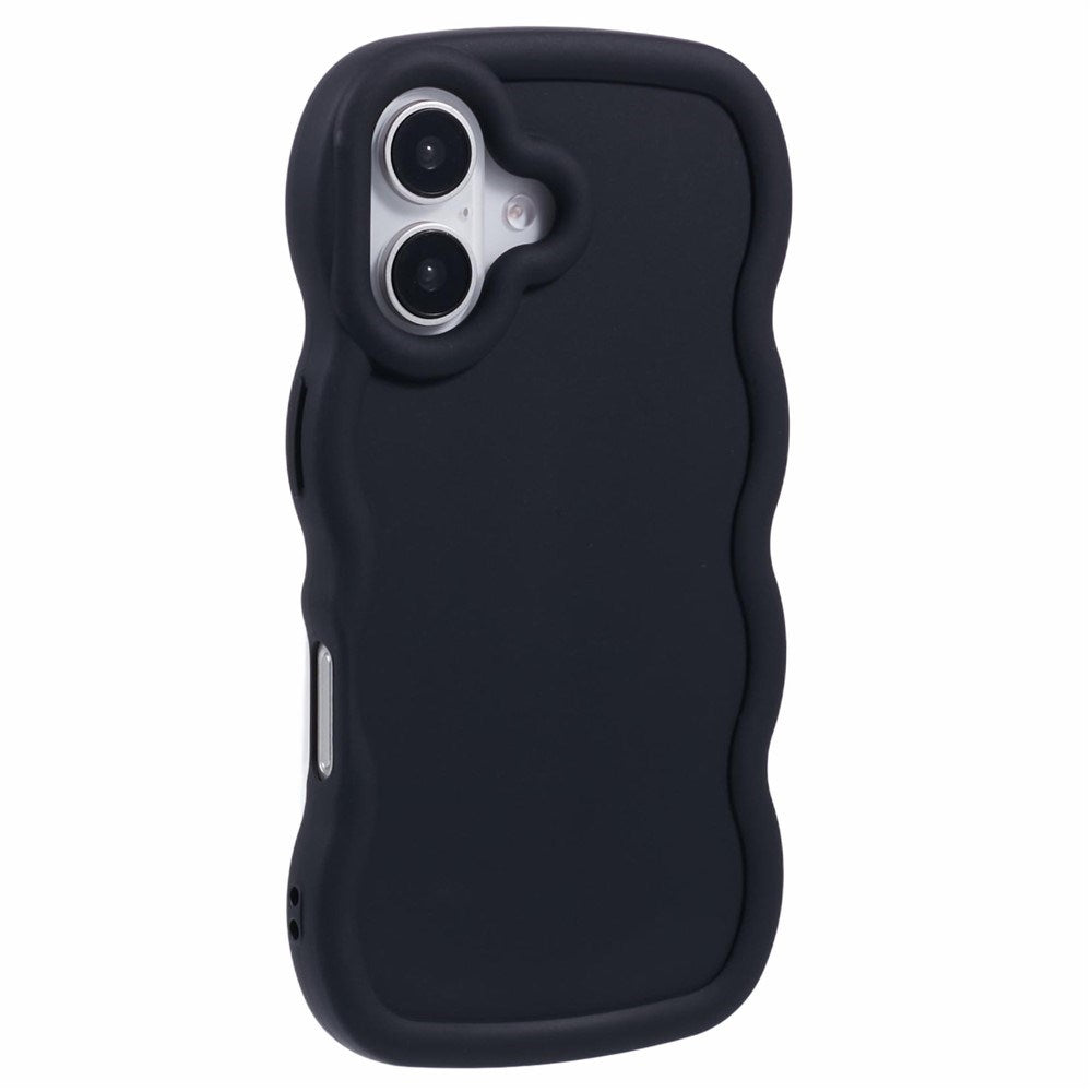 EIDERWOOD iPhone 17 Fleksibelt Plastik Wavy Cover - Sort